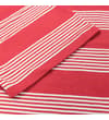 Thumbnail Close-up of red and white striped polo sleeve hem.