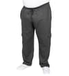 Thumbnail Charcoal marl straight leg cargo sweatpants, front view.