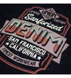 Thumbnail Close-up of the large front denim graphic print.