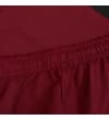 Thumbnail Close-up of burgundy shorts with elasticated waistband.