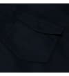 Thumbnail Close-up of front flap pocket on the navy overshirt.