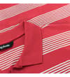 Thumbnail Close-up of relaxed collar on red striped polo.