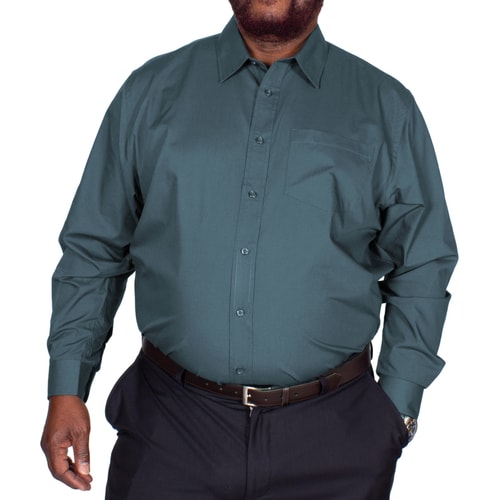 Bigdude Classic Long Sleeve Poplin Shirt Petrol