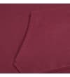 Thumbnail Close-up of the burgundy hoody kangaroo pocket seam.