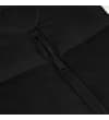 Thumbnail Close-up of black padded vest front zip detail.