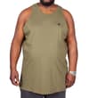Thumbnail Khaki crew neck tank top, straight-on front view.