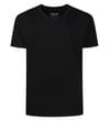 Thumbnail Black short sleeve crew neck pyjama T-shirt, front view.