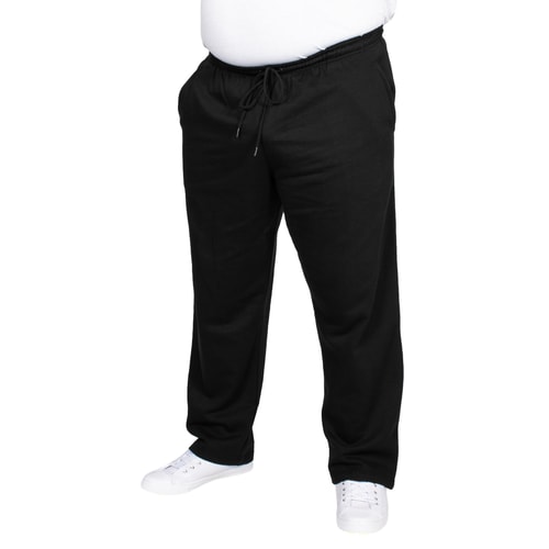 Bigdude Open Hem Sweatpants Black