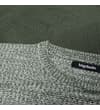 Thumbnail Close-up of twisted khaki crew neck knit detail.