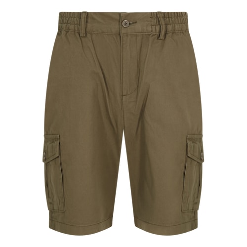 Bigdude Elasticated Waist Cargo Shorts Khaki