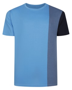 Bigdude Vertical Colour Block T-Shirt Light Blue Tall
