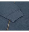 Thumbnail Close-up of dark denim hoody cuff and front pocket.