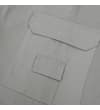 Thumbnail Close-up of grey cargo pocket with flap and small pocket.
