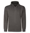 Thumbnail Front view of charcoal full zip hoody with drawstrings.