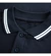 Thumbnail Close-up of tipped collar and three-button placket.
