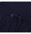 Thumbnail Navy sweatpants waistband with drawstring close-up.