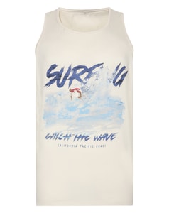 Bigdude Surfing Tank Top Ecru
