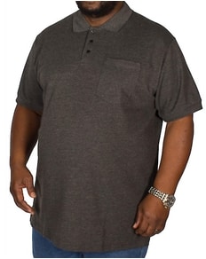 Bigdude Polo Shirt With Pocket Charcoal