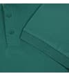 Thumbnail Teal polo shirt close-up with sleeve and button placket.
