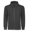 Thumbnail Charcoal diamond textured zip hoody, front view.