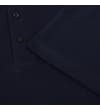 Thumbnail Navy polo placket and short sleeve close-up.