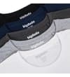 Thumbnail Five T-shirt crew necks in black, navy, charcoal, grey and white.