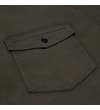 Thumbnail Close-up of olive chest pocket with buttoned flap.