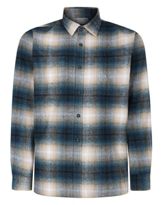 Bigdude Heavy Flannel Overshirt Turquoise Tall