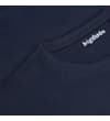 Thumbnail Close-up of the navy crew neck and shoulder seam.