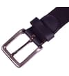 Thumbnail Black elasticated belt buckle and leather loop detail.
