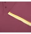 Thumbnail Close-up of crimson polo sleeve with yellow tipped cuff.