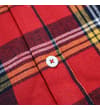 Thumbnail Close-up of front button placket on the red check shirt.