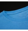 Thumbnail Close-up of the bright blue crew neck collar and stitching.