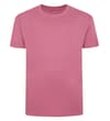 Thumbnail Mauve plain crew neck T-shirt, front view.