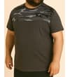 Thumbnail Charcoal T-shirt with grey camo yoke shown on model.