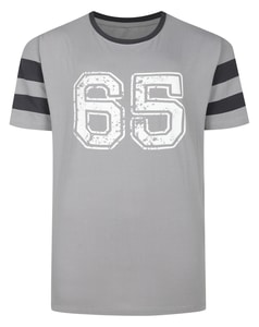 Bigdude Varsity T-Shirt Grey/Charcoal Tall
