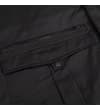 Thumbnail Close-up of black parka zip pocket above lower flap pocket.