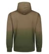 Thumbnail Back view of khaki to dark khaki ombre pullover hoodie.