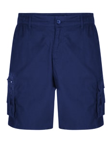 Bigdude Light Weight Elasticated Waist Cargo Shorts Navy