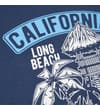 Thumbnail Close-up of blue and white California Surfing Paradise print.