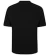 Thumbnail Back view of black short sleeve polo shirt.