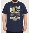 Thumbnail Navy monster truck print T-shirt shown on a model.