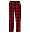 Thumbnail Red and black checked pyjama trousers, back view.