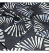 Thumbnail Charcoal shirt collar close-up with circle print and label.