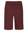 Thumbnail Back view of burgundy pyjama shorts.