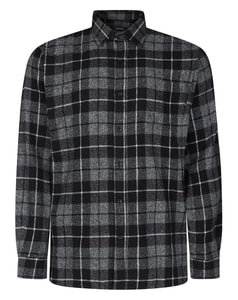 Bigdude Checked Flannel Long Sleeve Shirt Black