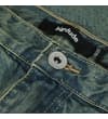 Thumbnail Waistband close-up with button fastening and belt loop.