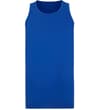 Thumbnail Royal blue plain tank top laid flat, front view.