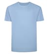 Thumbnail Pale blue plain crew neck T-shirt, front view.