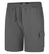 Thumbnail Charcoal cargo shorts angled front view with side cargo pocket.
